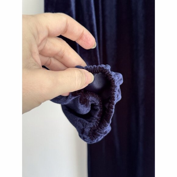 Jude Connally Chloe Velvet Dress Women's Size Large Blue Quiet Luxury Capsule - Picture 5 of 9